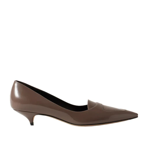 Viv Glossed-Leather Pumps