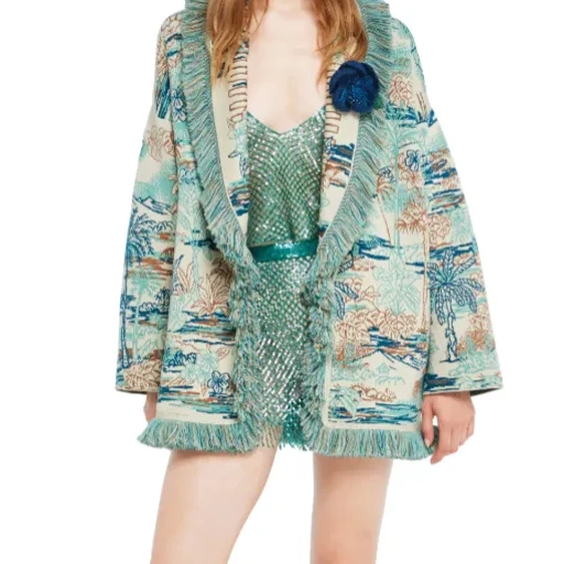Lost In The Blue Fringed Cardigan