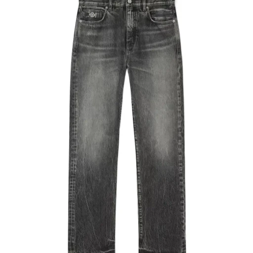 Versace Logo-Patch Loose Jeans