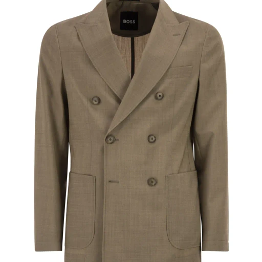 Boss Hugo Boss Double-Breasted Long-Sleeved Jacket
