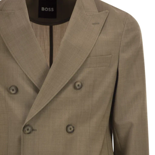 Boss Hugo Boss Double-Breasted Long-Sleeved Jacket