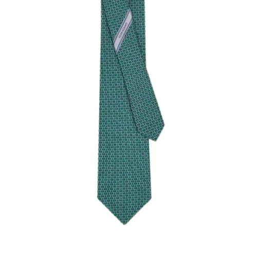 Gancini Print Silk Tie