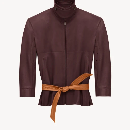 Saint Laurent Zip-Up Belted Jacket
