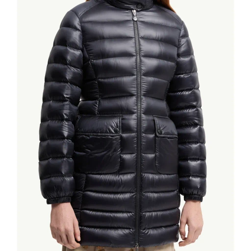 Moncler Genet Long Zip-Up Padded Jacket