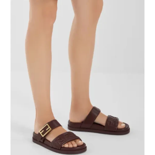 Fendi Feel Ff Embossed Sandals
