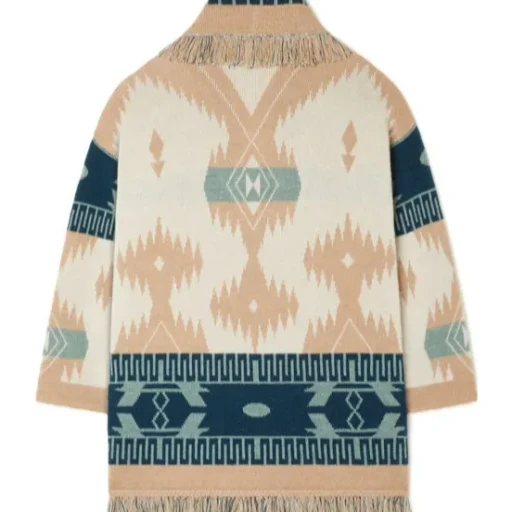 Alanui Icon Jacquard Fringed Belted Cardigan