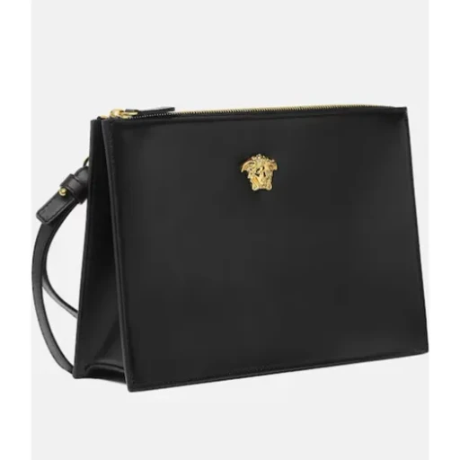 Versace Medusa-Head Zipped Clutch Bag
