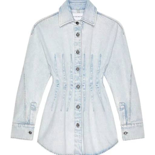 Cocoon Dress In Light Blue Denim