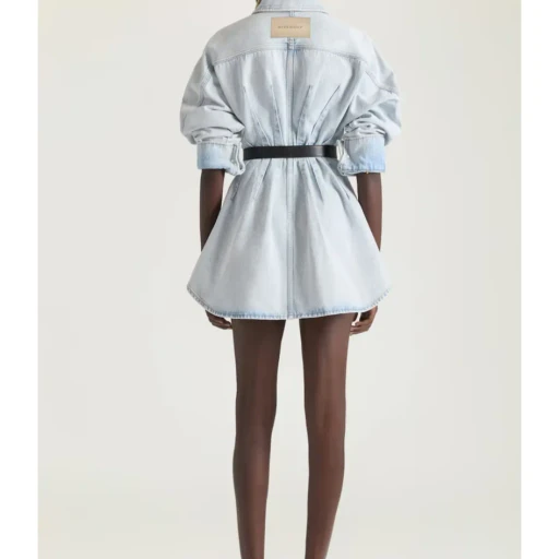 Cocoon Dress In Light Blue Denim