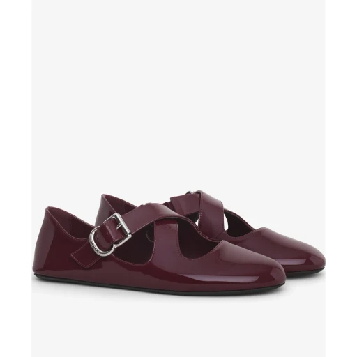Buckle-Strap Ballet Flats