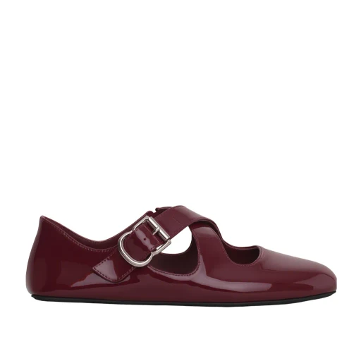 Buckle-Strap Ballet Flats