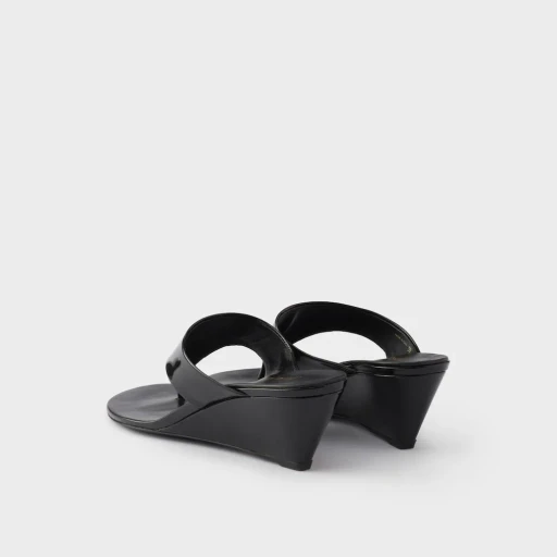 Patent-Leather Wedge Sandals