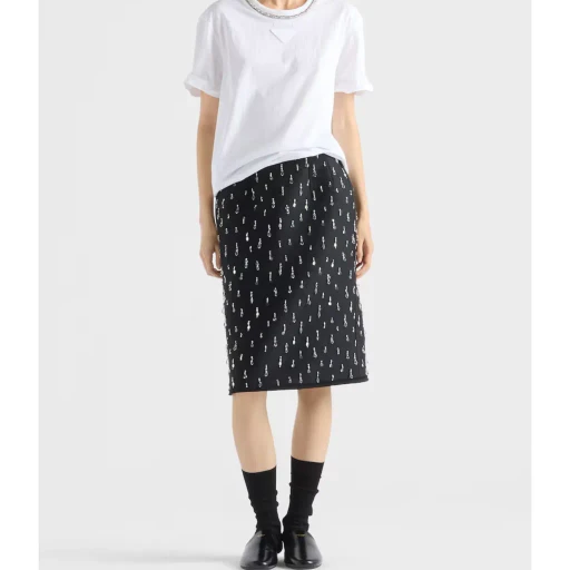 Prada Triangle-Patch Crewneck T-Shirt