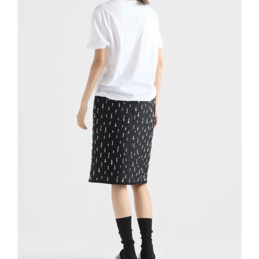 Prada Triangle-Patch Crewneck T-Shirt
