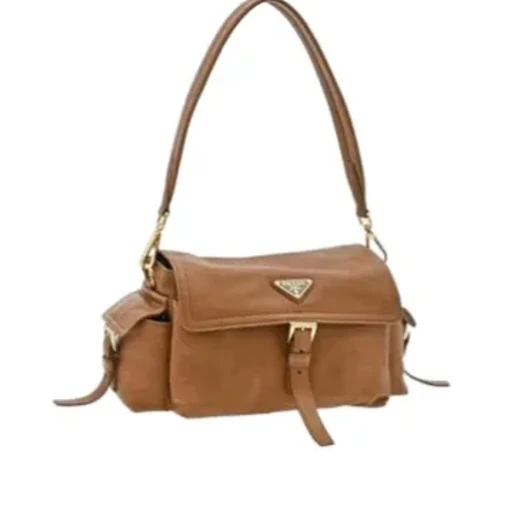 Medium Explore Buckle Leather Shoulder Bag