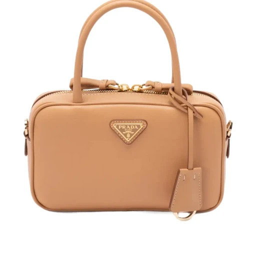 Prada Triangle-Logo Zipped Handbag
