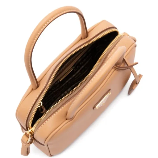 Prada Triangle-Logo Zipped Handbag
