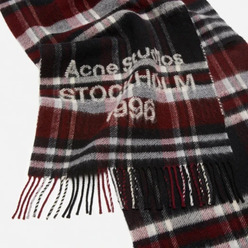 Plaid Logo Scarf