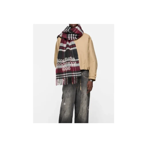 Plaid Logo Scarf