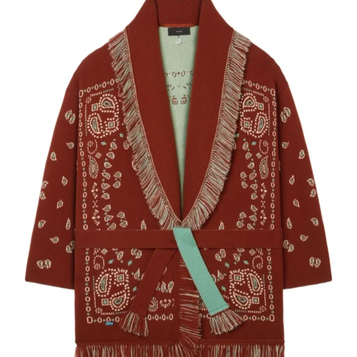 Alanui Fringed Bandana Cardigan