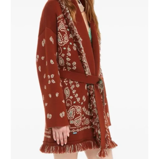 Alanui Fringed Bandana Cardigan