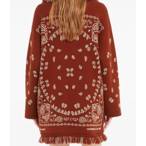 Alanui Fringed Bandana Cardigan