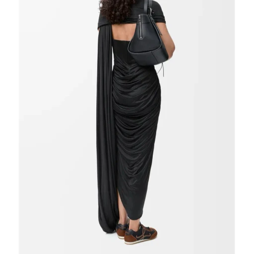 Loewe Gathered Draped Sleeveless Dress