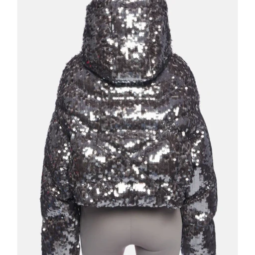 Crop Iconic Milano In Macro Sequins Silver