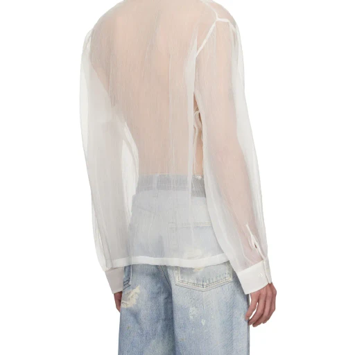 Sheer Button-Up Shirt