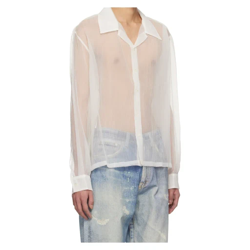 Sheer Button-Up Shirt
