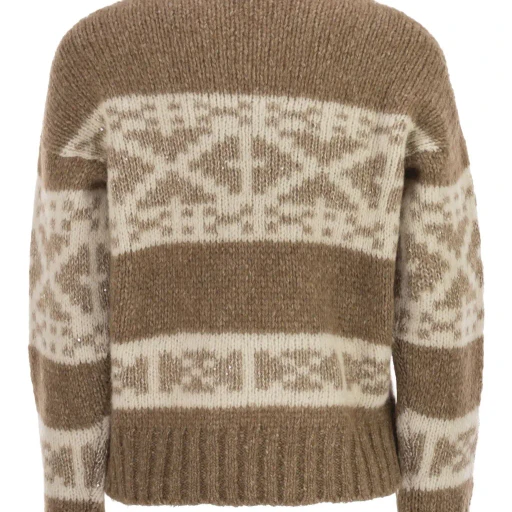 Peserico Geometric High Neck Knitwear