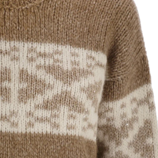 Peserico Geometric High Neck Knitwear