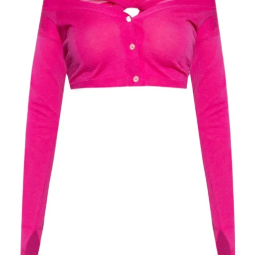 Jacquemus V-Neck Butttoned Cropped Cardigan