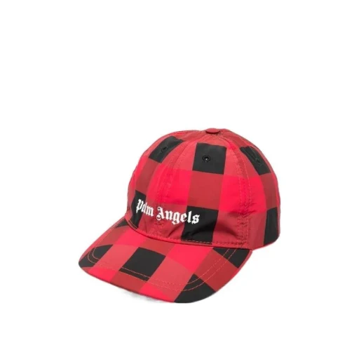 Logo-Print Plaid Cap