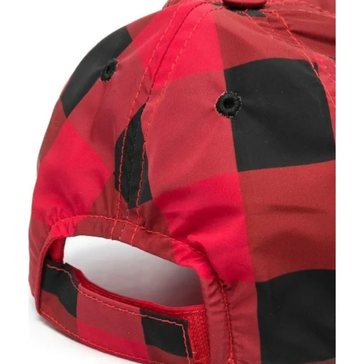 Logo-Print Plaid Cap