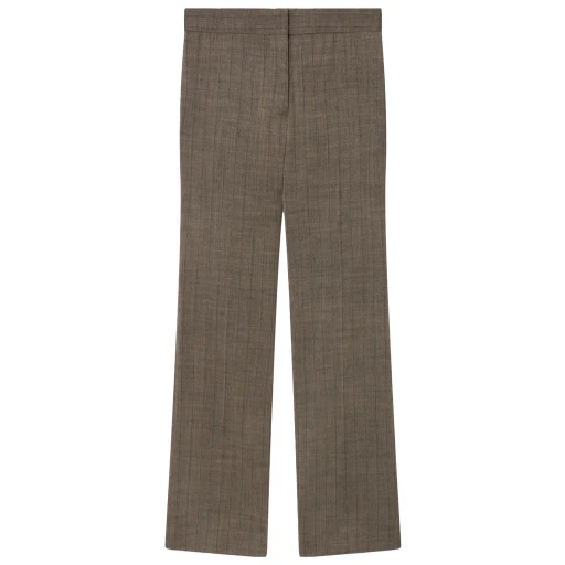 Pinstriped MÉLange Straight-Leg Trousers