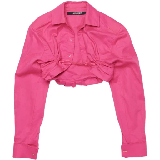 Jacquemus Machou Cropped Long-Sleeved Top