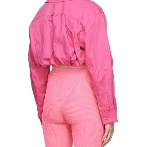 Jacquemus Machou Cropped Long-Sleeved Top
