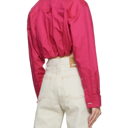 Jacquemus Machou Cropped Long-Sleeved Top