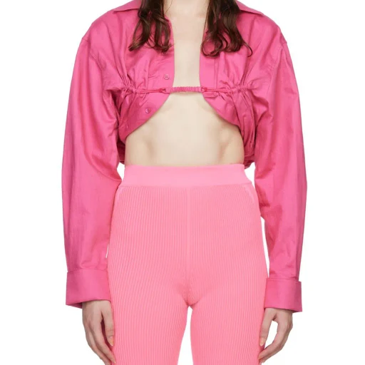 Jacquemus Machou Cropped Long-Sleeved Top