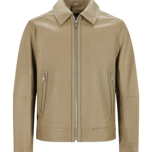 Long Sleeve Leather Jacket