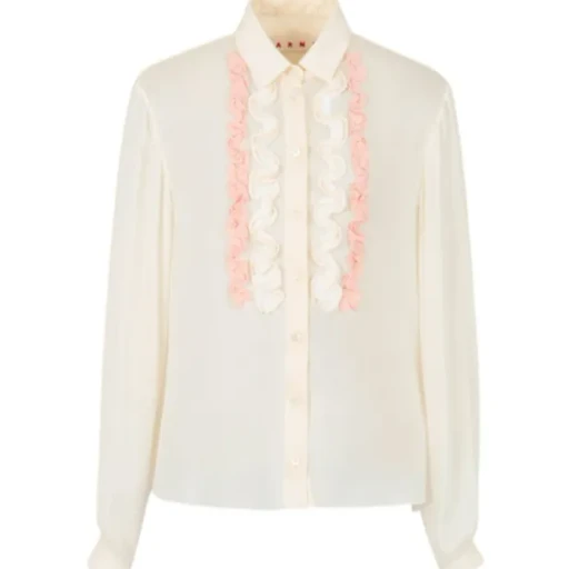 Marni Ruffled Georgette Shirt