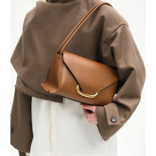 Gold-Tone Hardware Shoulder Bag