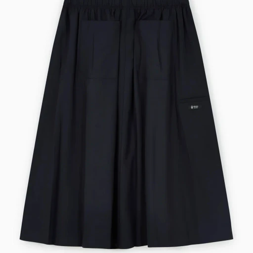 Elastic Waist Midi Skirt