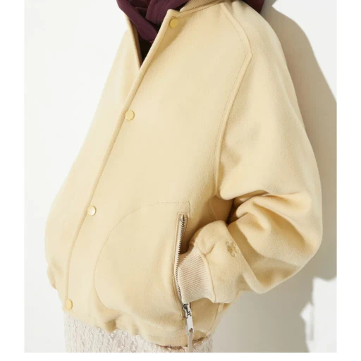 Double-Layer Wool Bomber Jacket