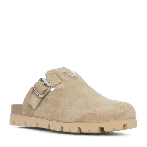 Prada Triangle-Logo Mules