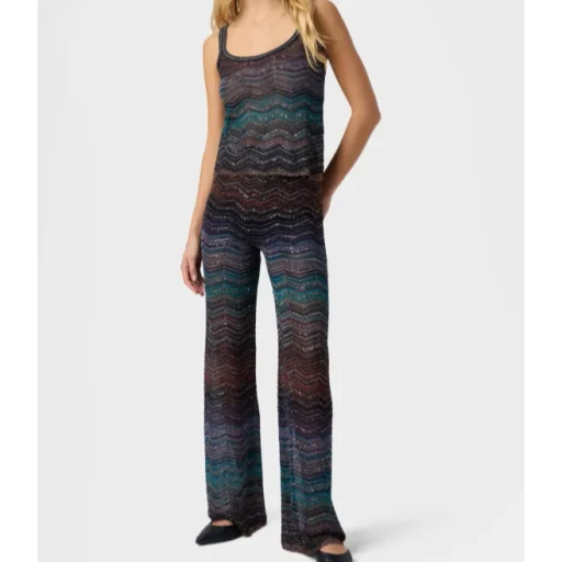 Missoni Zig-Zag Pattern Straight Leg Pants