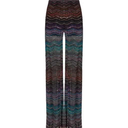 Missoni Zig-Zag Pattern Straight Leg Pants