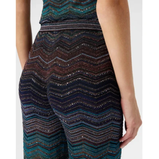 Missoni Zig-Zag Pattern Straight Leg Pants