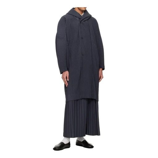 Pleated Long-Sleeved Coat